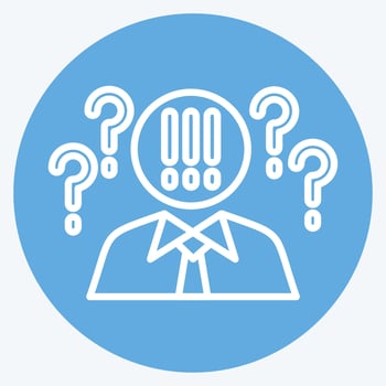 Icon Critical Thinking. related to Psychological symbol. blue eyes style. simple illustration. emotions, empathy, assistance vector