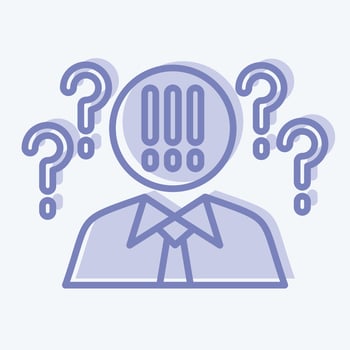 Icon Critical Thinking. related to Psychological symbol. two tone style. simple illustration. emotions, empathy, assistance vector