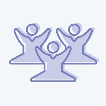 Icon Meditation Training. related to Psychological symbol. two tone style. simple illustration. emotions, empathy, assistance vector
