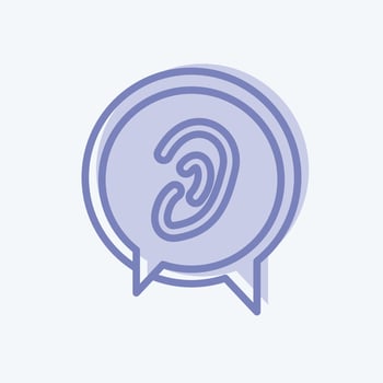 Icon Listen to Others. related to Psychological symbol. two tone style. simple illustration. emotions, empathy, assistance vector