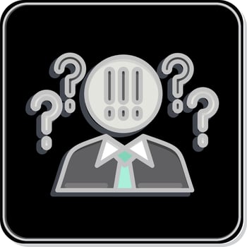 Icon Critical Thinking. related to Psychological symbol. Glossy Style. simple illustration. emotions, empathy, assistance vector