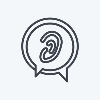 Icon Listen to Others. related to Psychological symbol. line style. simple illustration. emotions, empathy, assistance vector