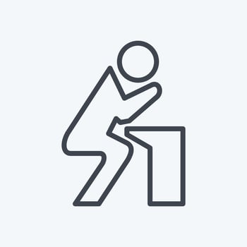 Icon Badness an Sorrow. related to Psychological symbol. line style. simple illustration. emotions, empathy, assistance vector