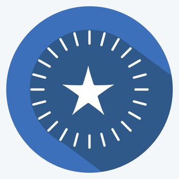 Icon Dream. related to Psychological symbol. long shadow style. simple illustration. emotions, empathy, assistance vector