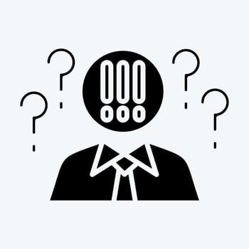 Icon Critical Thinking. related to Psychological symbol. glyph style. simple illustration. emotions, empathy, assistance vector