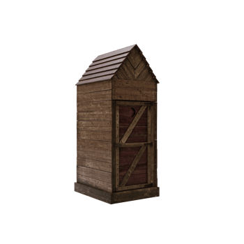 3d Outhouse isolated png