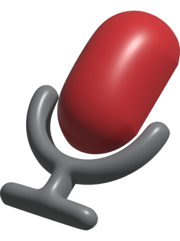 3d icon of mic png