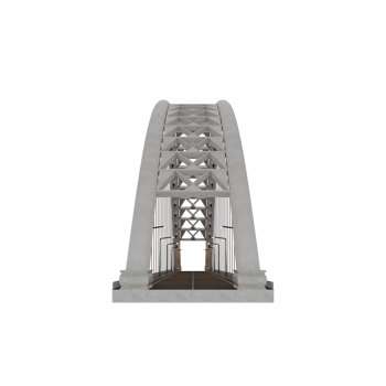 3d suspension bridge isolated png