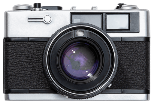 Vintage Film photo camera isolated. Front view png
