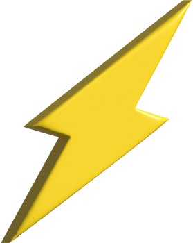 3d icon of lightning png