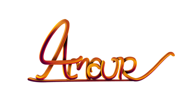 love yellow calligraphy png