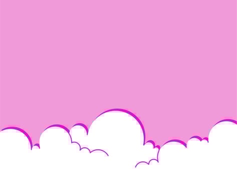 Vector valentines day pink cloud background