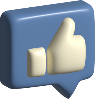 3d icon of like thumbs png