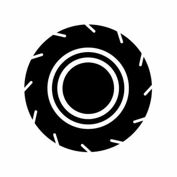 Saw blade icon template. Stock vector illustration.