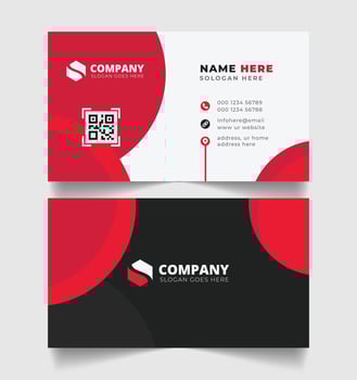 Corporate business card design template with modern, abstract, minimal business cards style Print ready vector