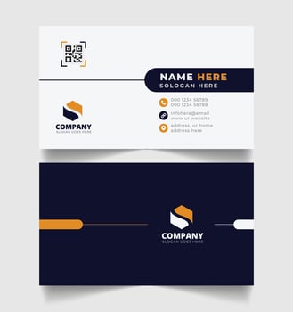 Corporate business card design template with modern, abstract, minimal business cards style Print ready vector