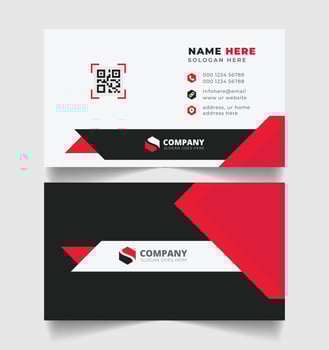 Corporate business card design template with modern, abstract, minimal business cards style Print ready vector
