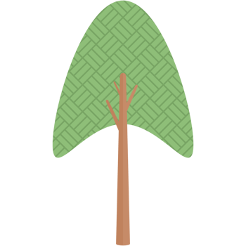 Flat Square Themed Tree Nature Aesthetic Collection png