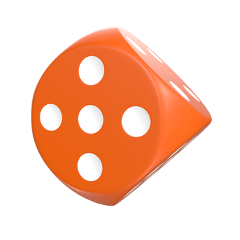3D Rendering Of Dice Object png