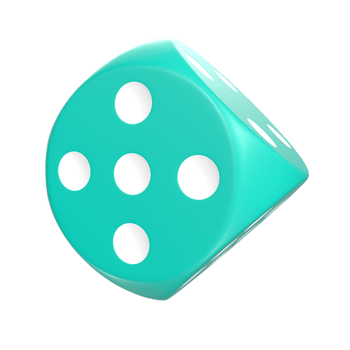 3D Rendering Of Dice Object png