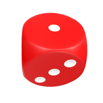 3D Rendering Of Dice Object png