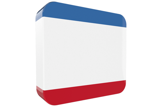 Crimea 3d Flag Icon on PNG Background