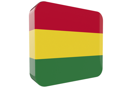 Bolivia 3d Flag Icon on PNG Background