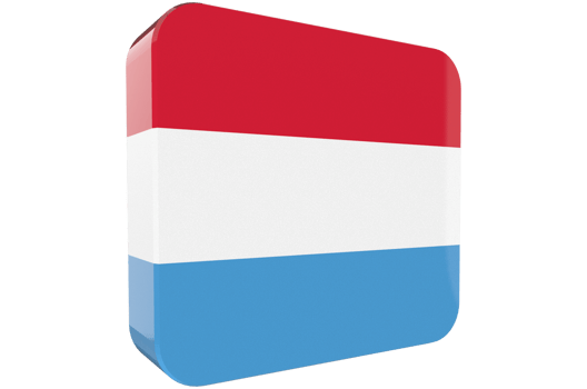 Luxembourg 3d Flag Icon on PNG Background