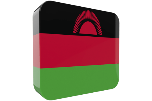 Malawi 3d Flag Icon on PNG Background