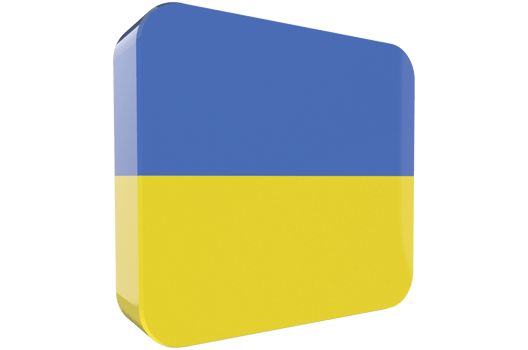 Ukraine Flag 3d icon on transparent Background png