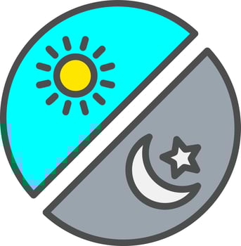 Day And Night Vector Icon