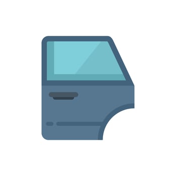Car door icon flat vector. Window handle vector