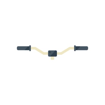 Bike handle bars icon flat vector. Repair fix vector