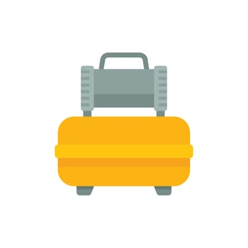 Electric compressor icon flat vector. Air machine vector