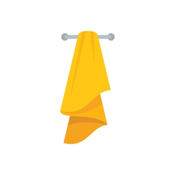 Spa new towel icon flat vector. Fabric paper vector