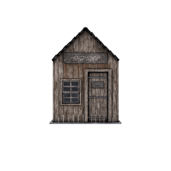 3d ship shop old wooden house png