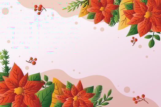 Poinsettias Flower Background vector