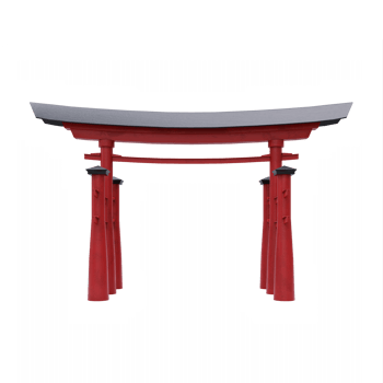 Torii traditional japanese gate isolated png
