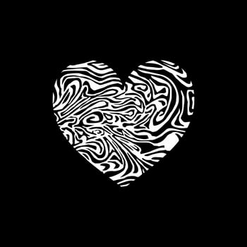 Abstract Heart-Shaped. Love Illustration for Icon, Symbol for Art Illustration, Pictogram, Logo, or Graphic Design Element. Vector Illustration