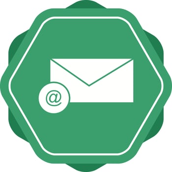 Beautiful E mail Glyph Vector Icon