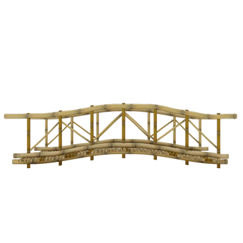 Garden bamboo bridge png