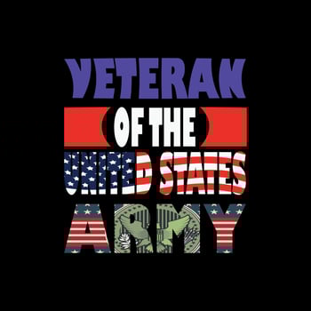 Veteran of the USA army  t-shirt design ,poster, print, postcard and other uses vector