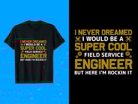 Engineer T-shirt Design vector