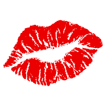 Lipstick kiss Print on Transparent Background png