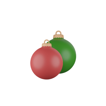 Christmas bulb 3D illustration png