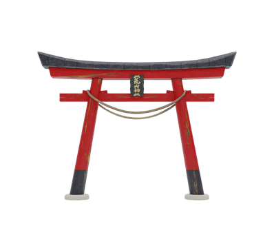 torii gate isolated model png