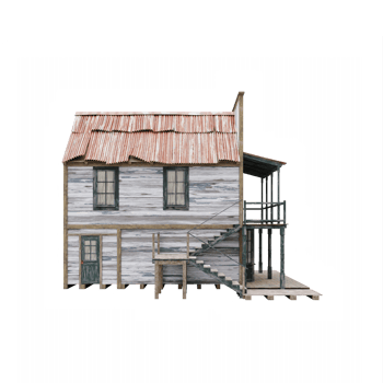 3d Western House isolated png