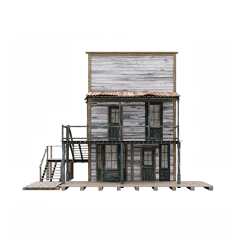 3d Western House isolated png