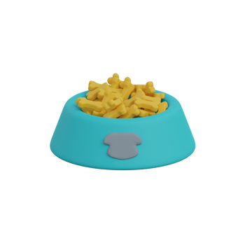 3d rendering of a food pet icon png
