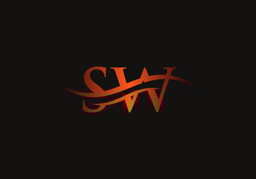 SW letter logo. Initial SW letter business logo design vector template